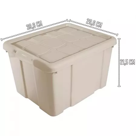 Caja de almacenamiento 16L apilable con tapa - resistente España Caja de almacenamiento 16L apilable con tapa - resistente España