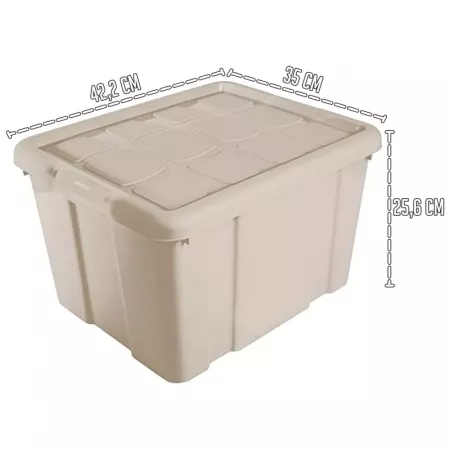 Caja de almacenamiento 25L resistente y apilable - Made in Spain Caja de almacenamiento 25L resistente y apilable - Made in Spain