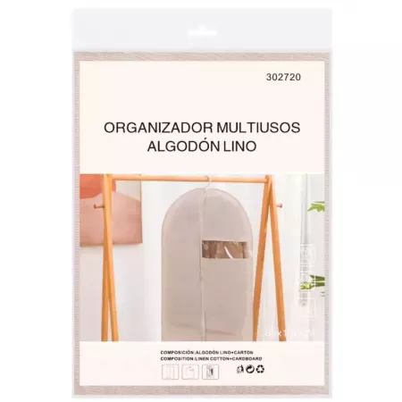 Funda para Traje 60x100 cm Algodón-Lino Transpirable y Antipolvo Funda para Traje 60x100 cm Algodón-Lino Transpirable y Antipolvo