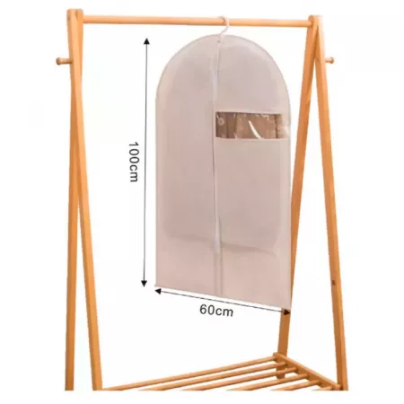 Funda para Traje 60x100 cm Algodón-Lino Transpirable y Antipolvo Funda para Traje 60x100 cm Algodón-Lino Transpirable y Antipolvo