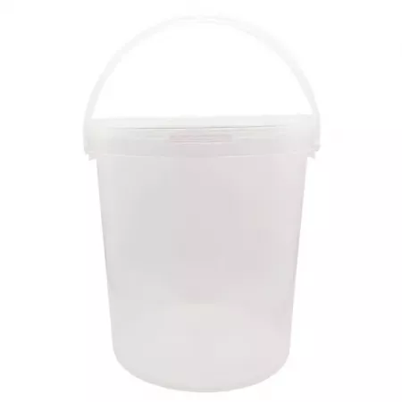 Cubo Hermético 15L Transparente con Tapa y Asa – España Cubo Hermético 15L Transparente con Tapa y Asa – España