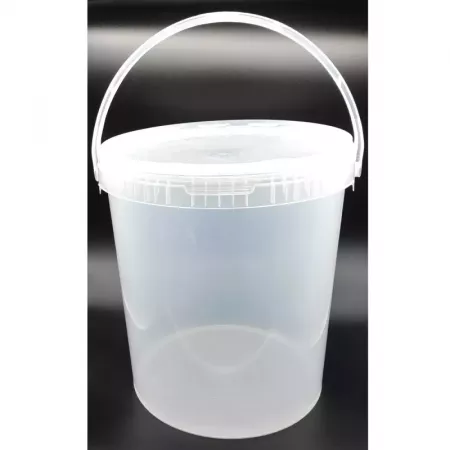 Cubo Hermético 15L Transparente con Tapa y Asa – España Cubo Hermético 15L Transparente con Tapa y Asa – España