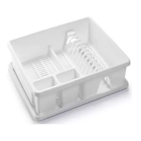Escurreplatos plástico blanco resistente y fácil de limpiar Escurreplatos plástico blanco resistente y fácil de limpiar