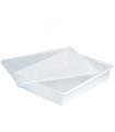 Tradineur - Bandeja almacenamiento con tapa para frigorífico - 4,3 litros - 6,5 x 34 x 27 cm - Transparente