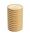 Artema - Pack de 12 platos de madera especial para pulpo, de 13,8 cm de diámetro, para el hogar o hostelería. Set de 12 recipientes para servir comida, para carnes, embutidos, quesos...