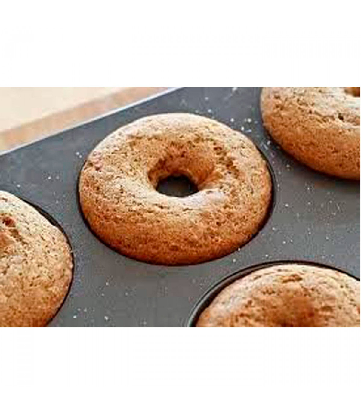 OhhGo Molde antiadherente de donut de 6 cavidades para cocina 