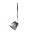 Pamex - Recogedor de metal galvanizado con palo 75 x 34 x 27 cm, recogedor básico para limpieza del hogar, duradero y resistente