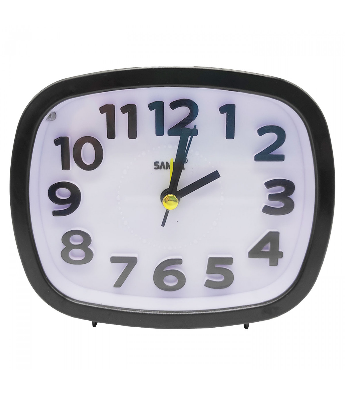 Reloj despertador silencioso con luz y alarma, plástico, función snooze,  funcionamiento con pila, 10 x 11,6 x 3,9 cm, color alea