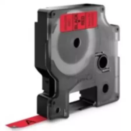 Cintas Dymo D1 Adhesivas 9mmx7m Negro y Rojo Duraderas Cintas Dymo D1 Adhesivas 9mmx7m Negro y Rojo Duraderas