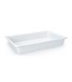 Tradineur - Bandeja rectangular de hostelería - Fabricado en Polipropileno - Apta para microondas y lavavajillas - Capacidad de 5,6 Litros - 9 x 36 - 27 cm - Color Blanco