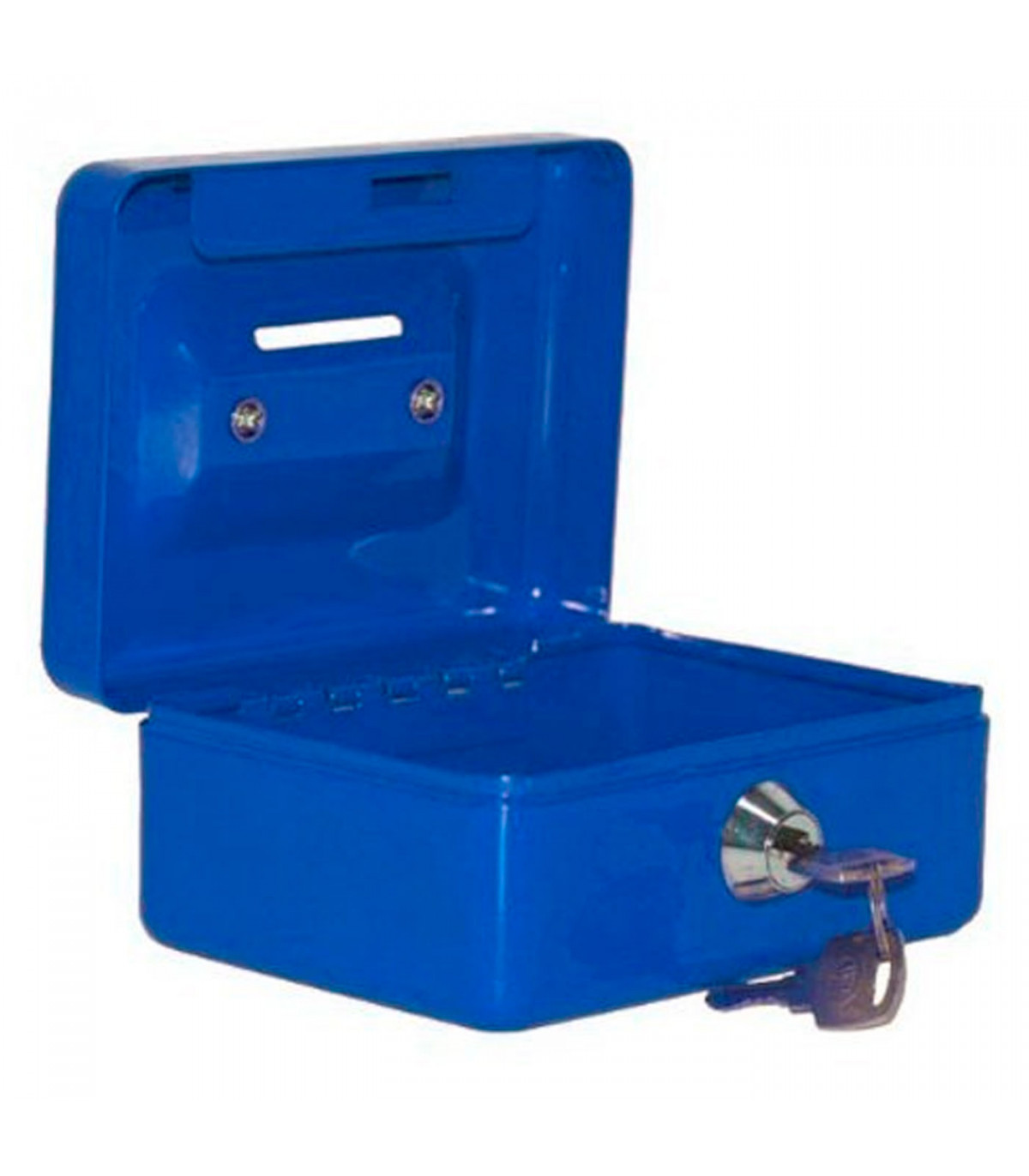 Tradineur - Caja de caudales metálica nº 8 con combinación de 3 dígitos,  asa y bandeja con compartimentos para dinero, monedas y