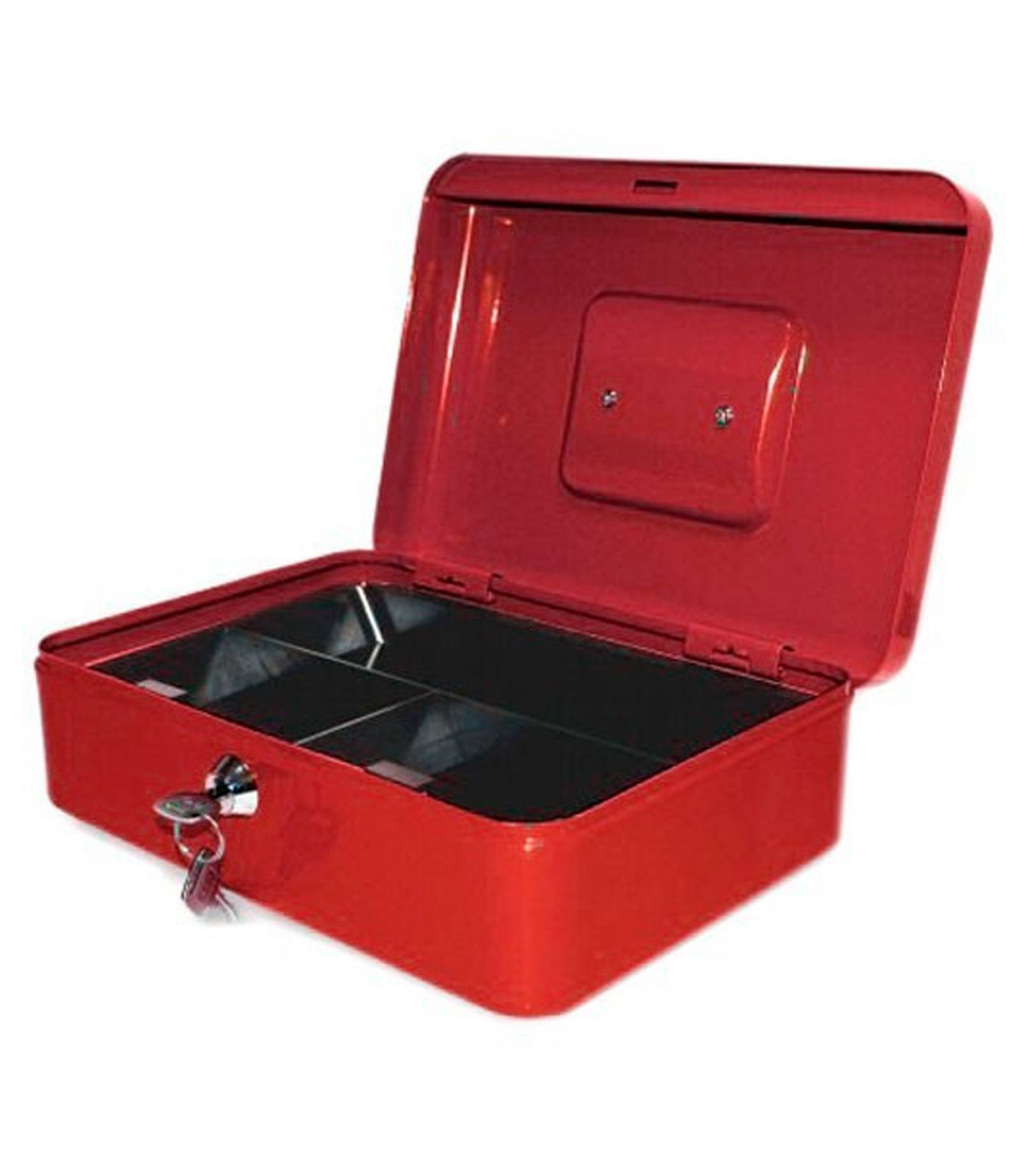 Caja de caudales con cerradura de combinación, caja para el dinero de  metal, con bandeja de dinero para seguridad, caja con cerradura, de color  rojo