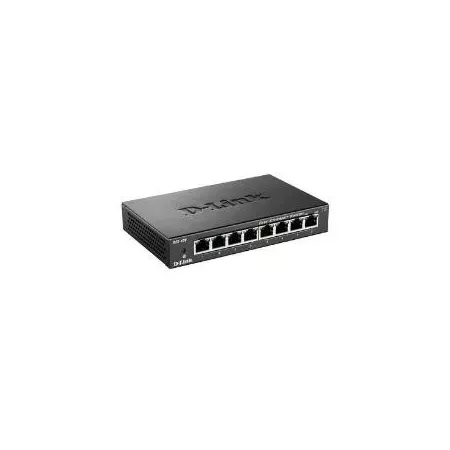 D-Link Switch 8 Puertos 10/100Mbps Metal Resistente Fácil Uso