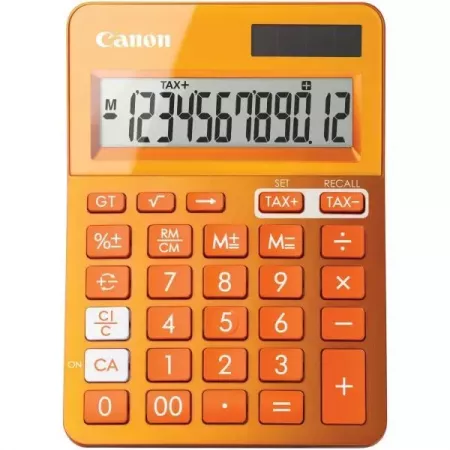 Calculadora Canon LS-123K Naranja - Perfecta para Oficina y Hogar Calculadora Canon LS-123K Naranja - Perfecta para Oficina y Hogar