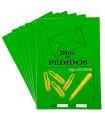 Tradineur - Pack de 6 talonarios de pedidos con hojas autocopiativas, bloc, libreta para propuestas de pedido, presupuestos, negocios, tiendas - 20,7 x 14,5 cm