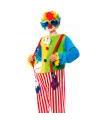 Disfraz payaso de arcoiris, fibra sintética, incluye camiseta y pantalón, accesorios no incluidos, carnaval halloween, adulto, talla L