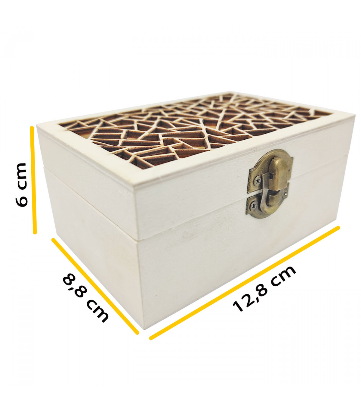 Caja Con Tapa Natural 6 X 6 Cm