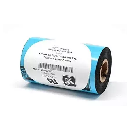 Zebra Cinta de Cera Térmica 56.9mm x 74m - Pack 12 unidades Zebra Cinta de Cera Térmica 56.9mm x 74m - Pack 12 unidades