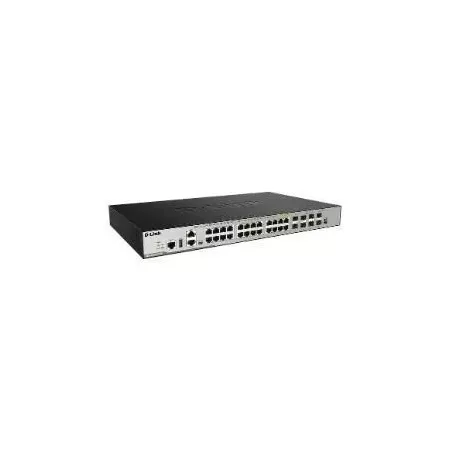 Switch D-Link 24 Puertos Gigabit Apilable con 10GE SFP Switch D-Link 24 Puertos Gigabit Apilable con 10GE SFP