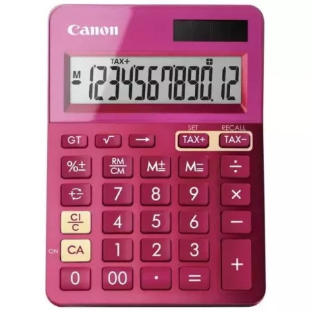 Calculadora Canon LS-123K Rosa: Compacta y Funcional Calculadora Canon LS-123K Rosa: Compacta y Funcional