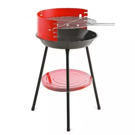 Barbacoa portátil de hierro 36 cm para camping y carbón Barbacoa portátil de hierro 36 cm para camping y carbón