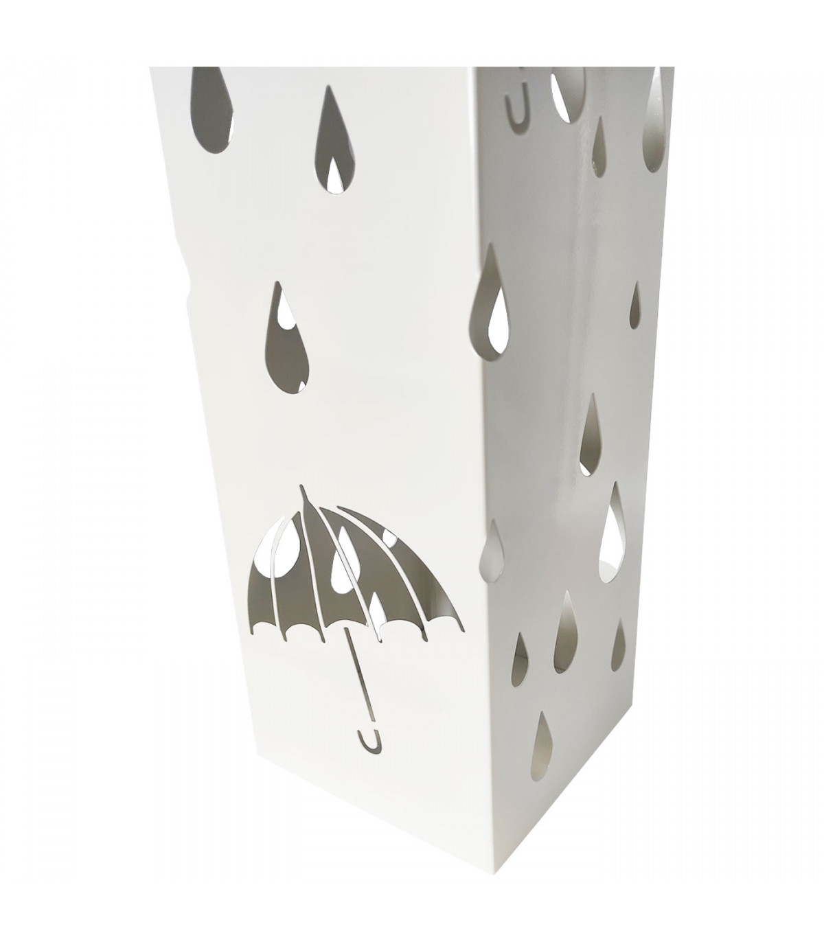 AC - Paragüero de plástico - Modelo Rattan - Soporte para Paraguas Cuadrado  para Entrada de oficinas, Negocios, hogar - 51,5 x 24,5 x 24,5 cm - Color  Blanco : : Hogar y cocina