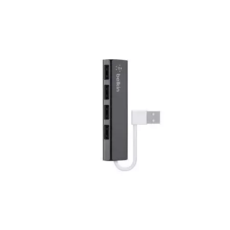 Belkin HUB USB 4 Puertos Ultra-Slim | Compacto y Perfecto para Viajes Belkin HUB USB 4 Puertos Ultra-Slim | Compacto y Perfecto para Viajes