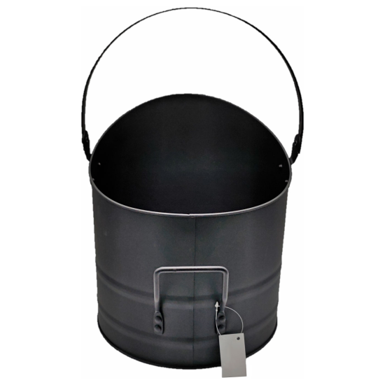 Cubo de metal para cenizas con asa 28,5 x 25 cm, enfriar y transportar  brasas calientes de chimeneas, barbacoas, hornos, diseño