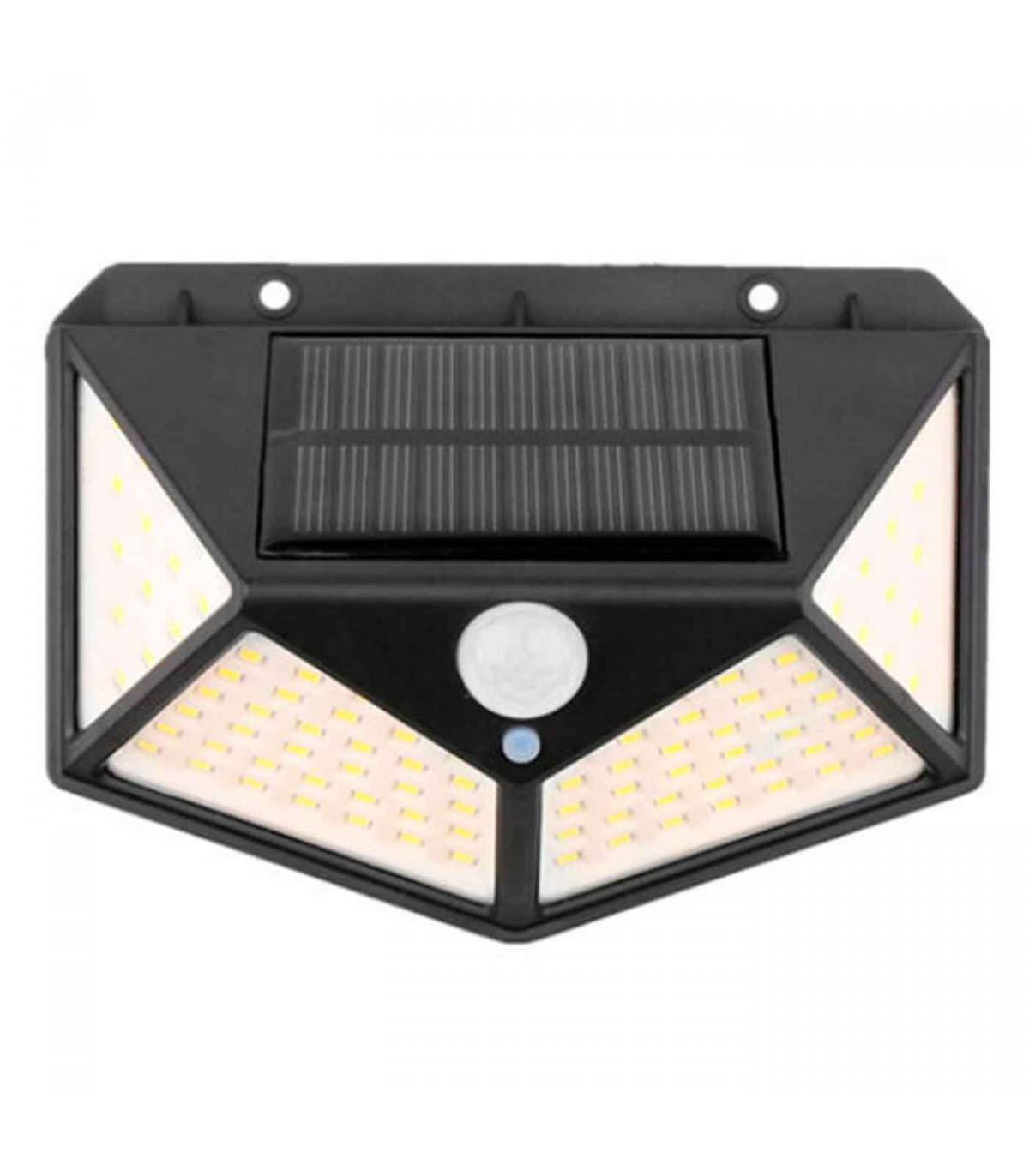 Lámpara luces LED de exterior 30 W, funciona con luz solar, carga  automática, función nocturna, fácil instalación, sensor de mov