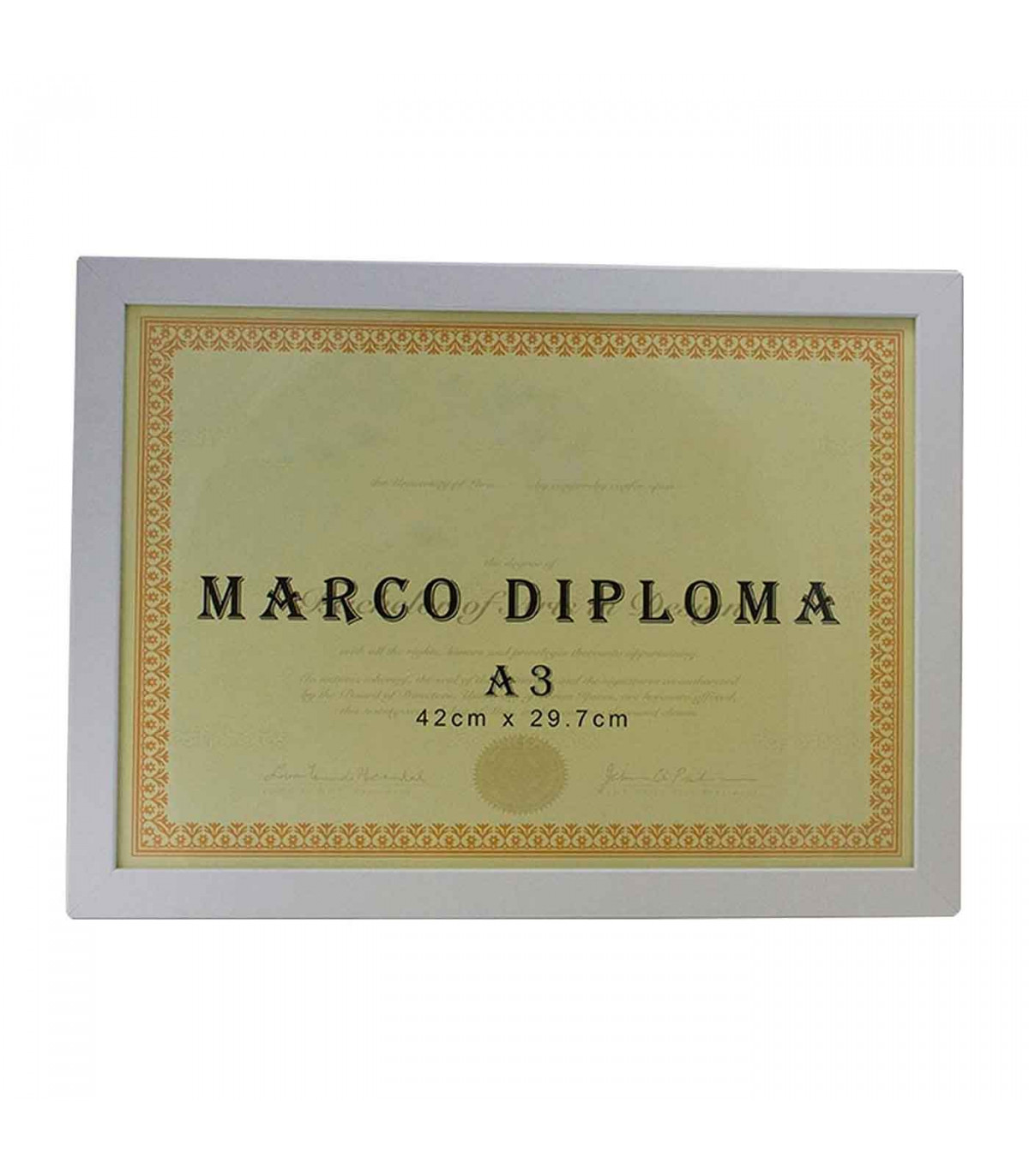Marco de madera blanco para diploma A3 de 42 x 29,7 cm, marco para fotos,  documentos, certificados, premios para colgar en la pa