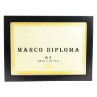 Marco de madera negro para diploma A4 de 21 x 29,7 cm, marco para fotos, documentos, certificados, premios para colgar en la pared