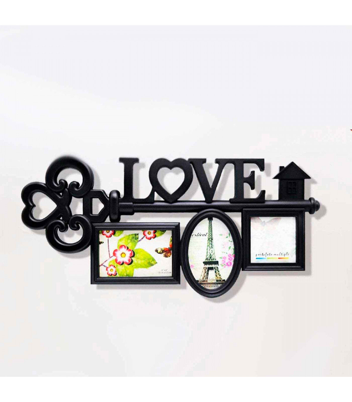 Multimarco para 6 fotos Love, plástico, marco múltiple de pared para  fotografías de distintos tamaños, portafotos