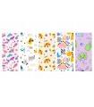 Tradineur - Pack de 5 rollos de papel de regalo Infantil, láminas para envolver regalos de cumpleaños, Navidad, 70 x 200 cm, diseños aleatorios
