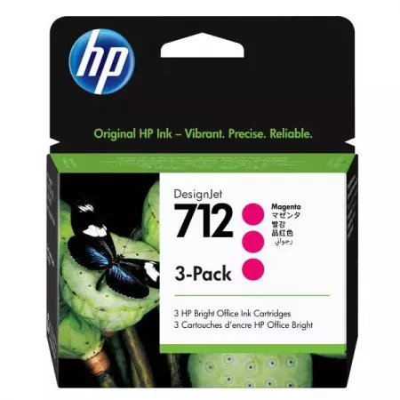 HP 3 Cartuchos Tinta Magenta 712 - Calidad y Rendimiento HP 3 Cartuchos Tinta Magenta 712 - Calidad y Rendimiento