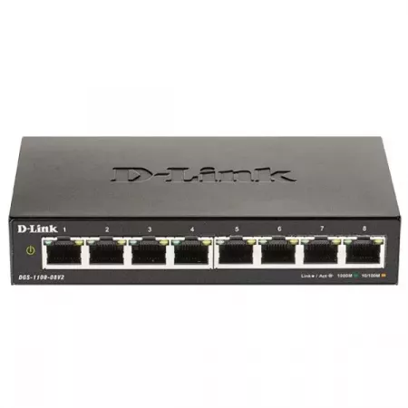 Switch D-Link Smart Gigabit PoE 8 Puertos | Rendimiento Top Switch D-Link Smart Gigabit PoE 8 Puertos | Rendimiento Top