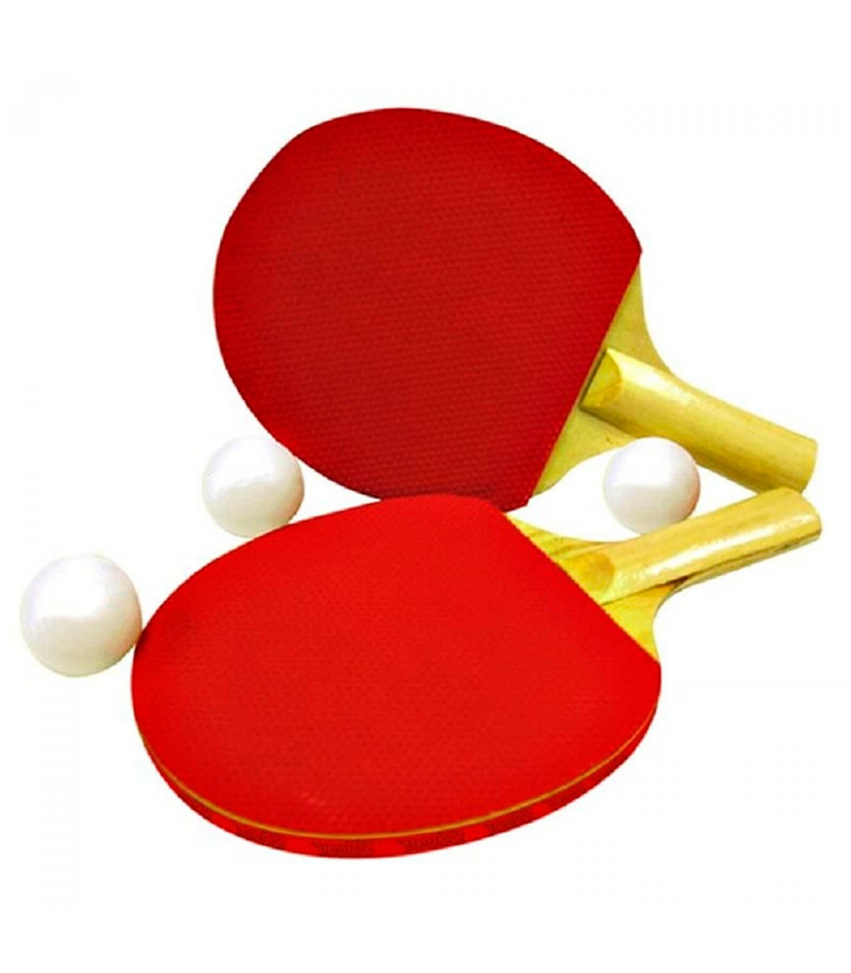 Palas ping pong de madera con 2 gomas diferentes + 3 pelotas ideal para  jugar con amigos y familia 14,5 x 0,5 x 25 (ancho x alto
