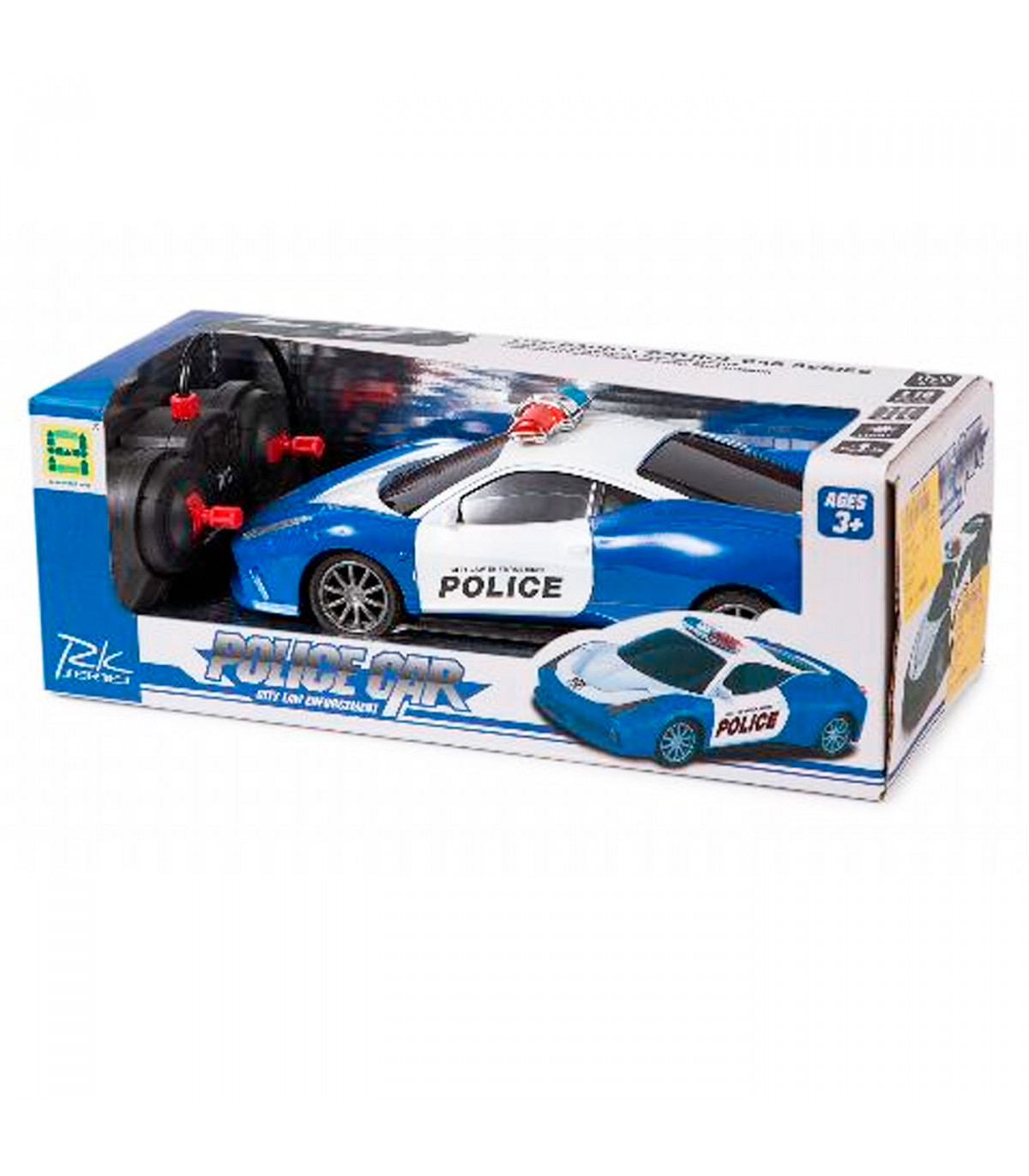 Juguete coche policía con control remoto, coche deportivo policía con  luces, escala 1:16, medidas: 8 x 23 x 10 cm