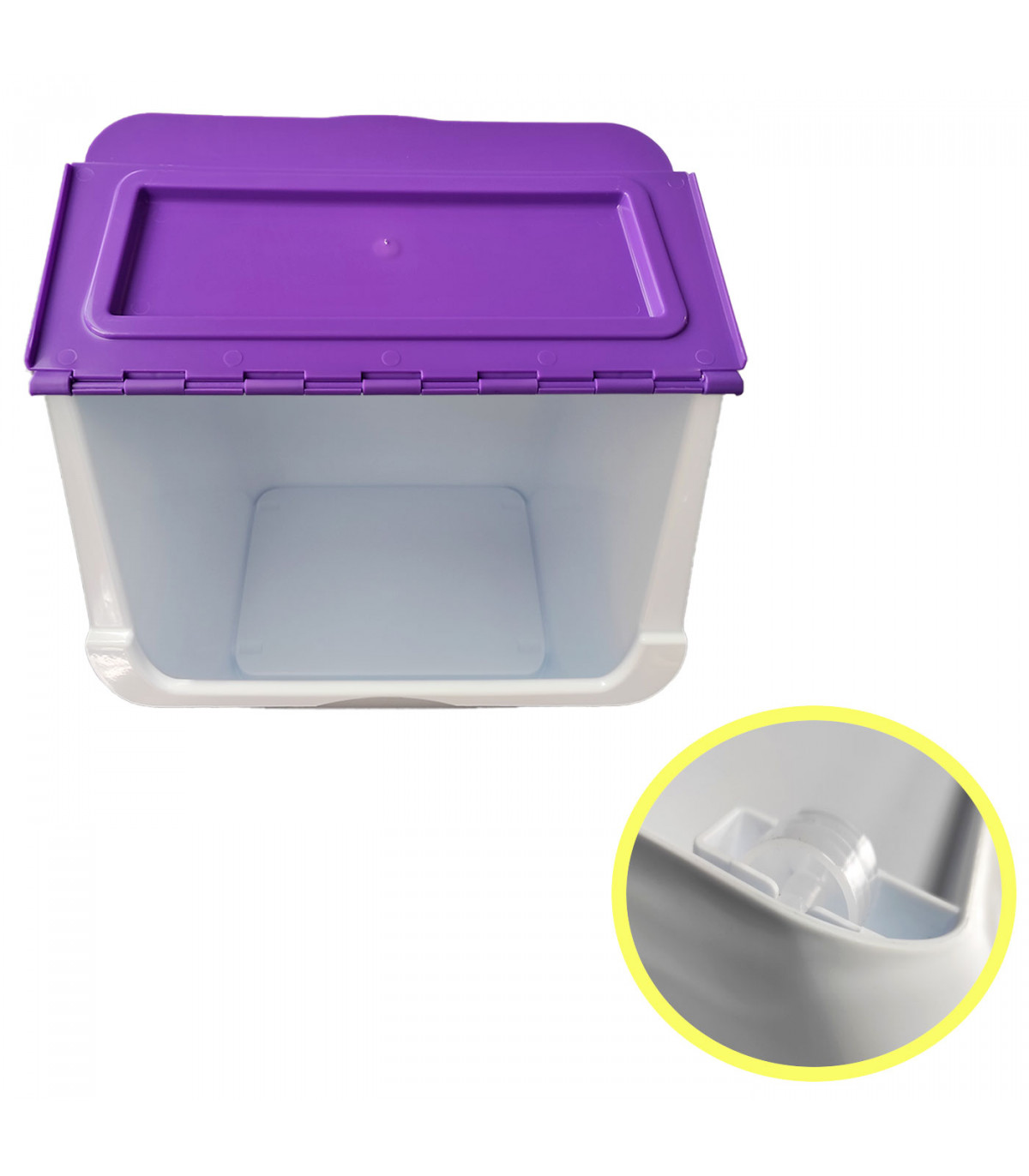  Rinboat Contenedor familiar de plástico con tapa, caja para  medicamentos, contenedor con cerradura, 1 paquete : Hogar y Cocina