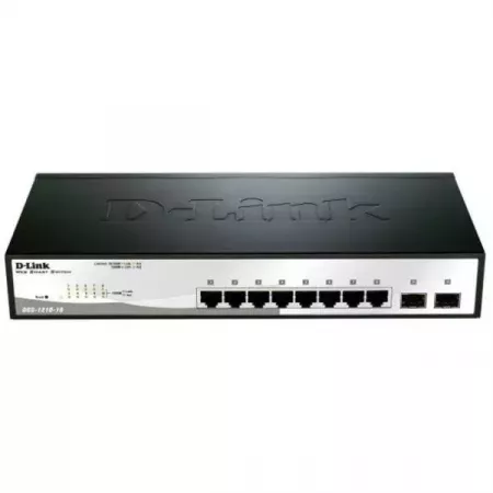 D-Link Switch Gigabit 10 Puertos + 2 SFP Integrados Alta Velocidad D-Link Switch Gigabit 10 Puertos + 2 SFP Integrados Alta Velocidad