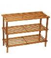 Zapatero de madera 3 niveles. estantería, mueble zapatero de madera 3 alturas multiuso, soporte para zapatos - 62,5 x 26 x 48,5 cm - Color Cerezo