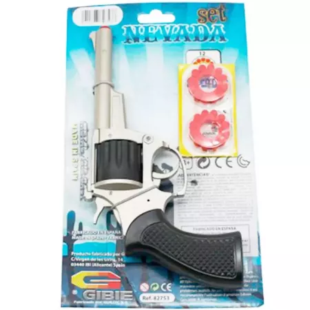 Set Revólver Nevada Juguete con 24 Fulminantes, Colores Surtidos Set Revólver Nevada Juguete con 24 Fulminantes, Colores Surtidos