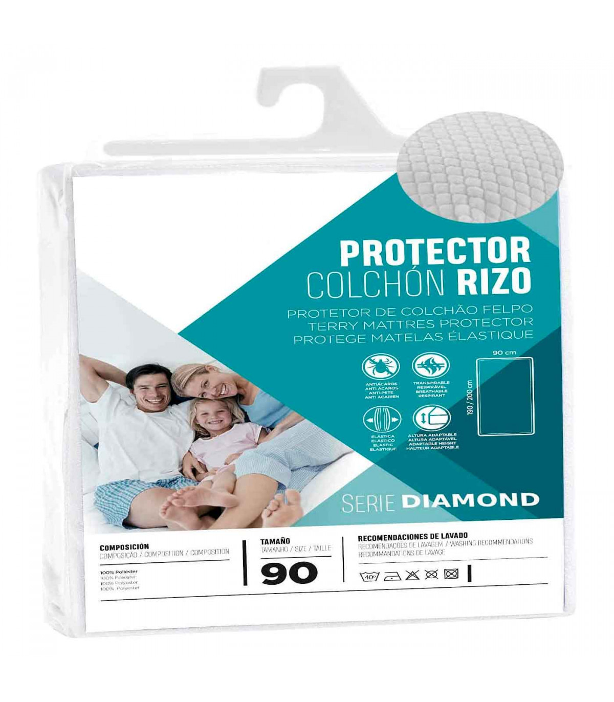 Protector Impermeable de Rizo para Colchon 90 cm
