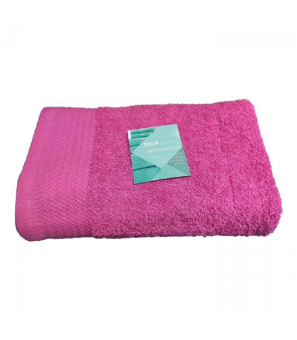 Toalla de baño fabricada con algodón de calidad color rosa 65 x 130 cm toalla  ducha suave al tacto rápido secado