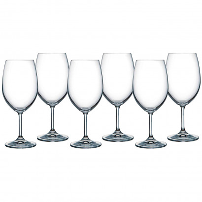 Tradineur - Set de 6 copas de vino, cristal liso, modelo La Cave