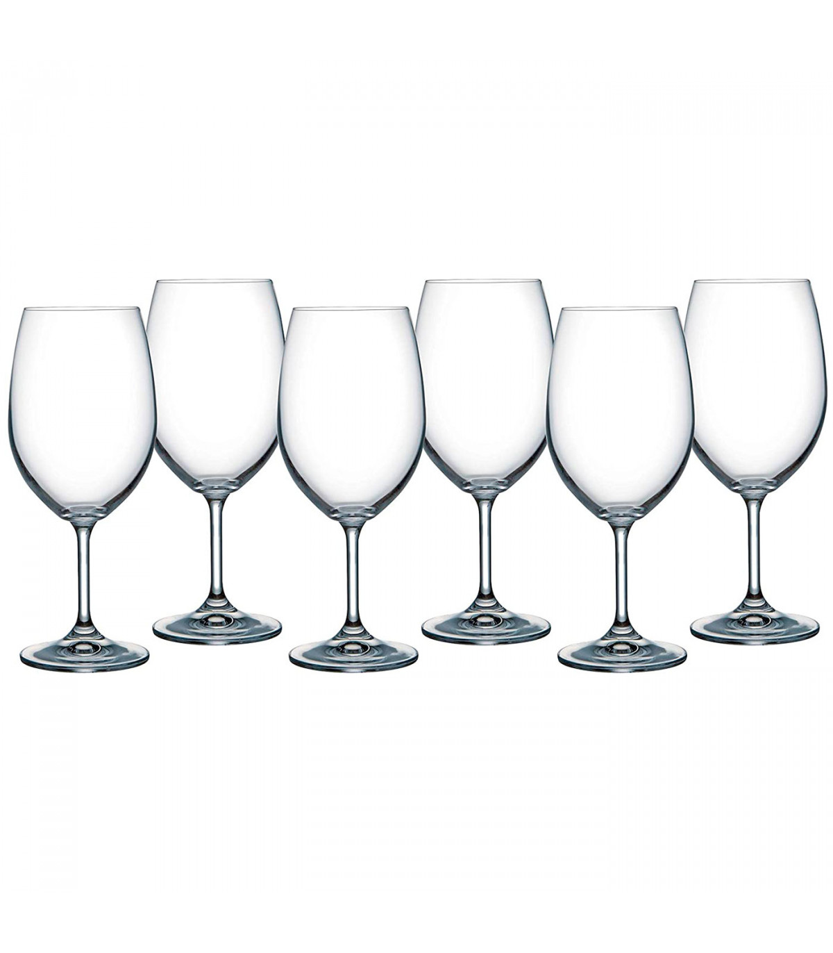 Pack 6 copas de vino 59 cl, cristal liso, modelo degustation, diseño  circular sofisticado y elegante, 21,3 x 6,8 cm, aptas para