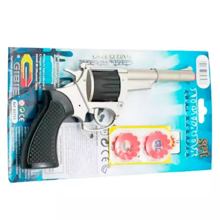 Set Revólver Nevada Juguete con 24 Fulminantes, Colores Surtidos Set Revólver Nevada Juguete con 24 Fulminantes, Colores Surtidos