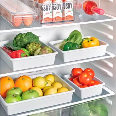 Bandeja Rectangular 9L Blanca, Resistente y Microondas Bandeja Rectangular 9L Blanca, Resistente y Microondas