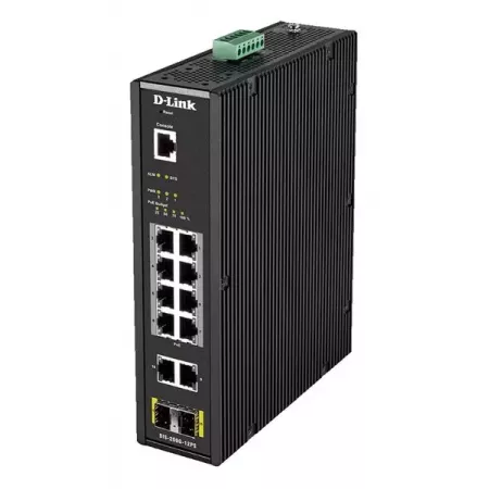 Switch Industrial D-Link 12 Puertos 1GB PoE + SFP