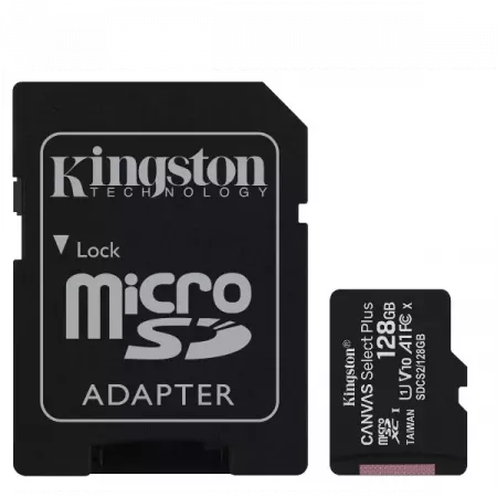 Kingston 128GB MSD CSPLUS Clase 10 + Adaptador Rápido Kingston 128GB MSD CSPLUS Clase 10 + Adaptador Rápido