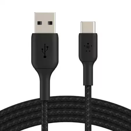 Belkin Cable USB Tipo C Trenzado 1M Negro - Duradero y Rápido Belkin Cable USB Tipo C Trenzado 1M Negro - Duradero y Rápido